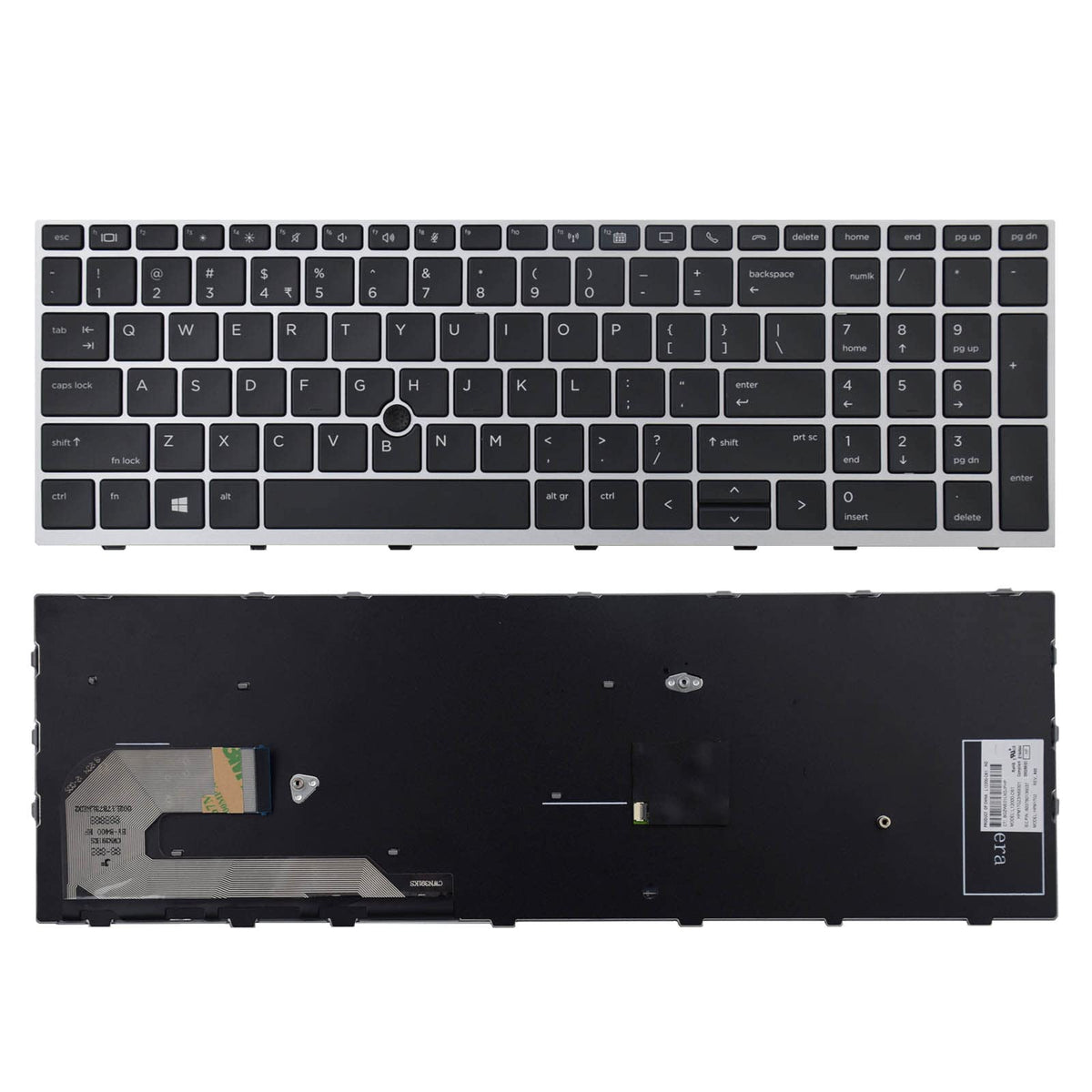 HP Backlit Keyboard 755/850/Zbook 15u G5/G6 US Silver Frame