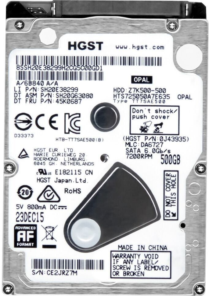 HGST Travelstar Z7K500 Hardschijf | 320 GB | HDD | 2.5 inch